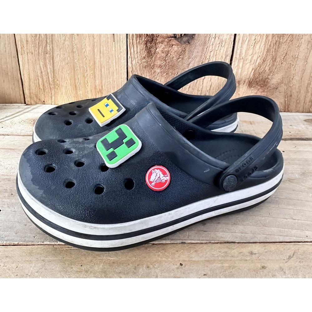 Crocs Gibbitz Minecraft Size 13 Kids Black